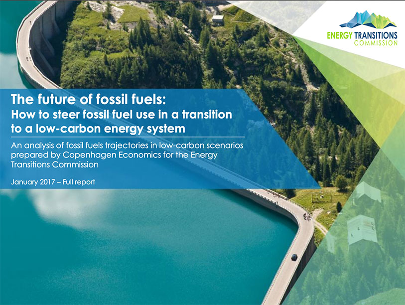 The future of fossil fuels: How to steer fossil fuel use in a transition to a low-carbon energy system report front cover