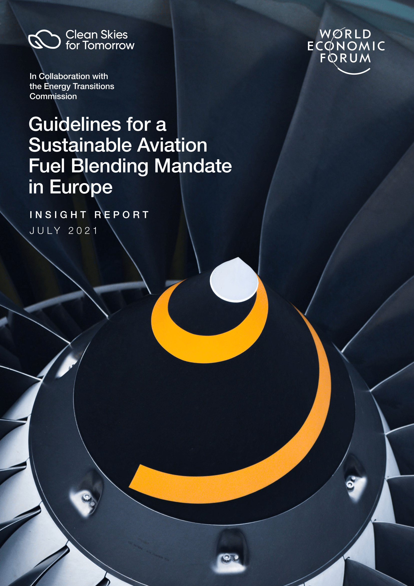 Guidelines for a Sustainable Aviation Fuel Blending Mandate in Europe - Insight Report Front Cover
