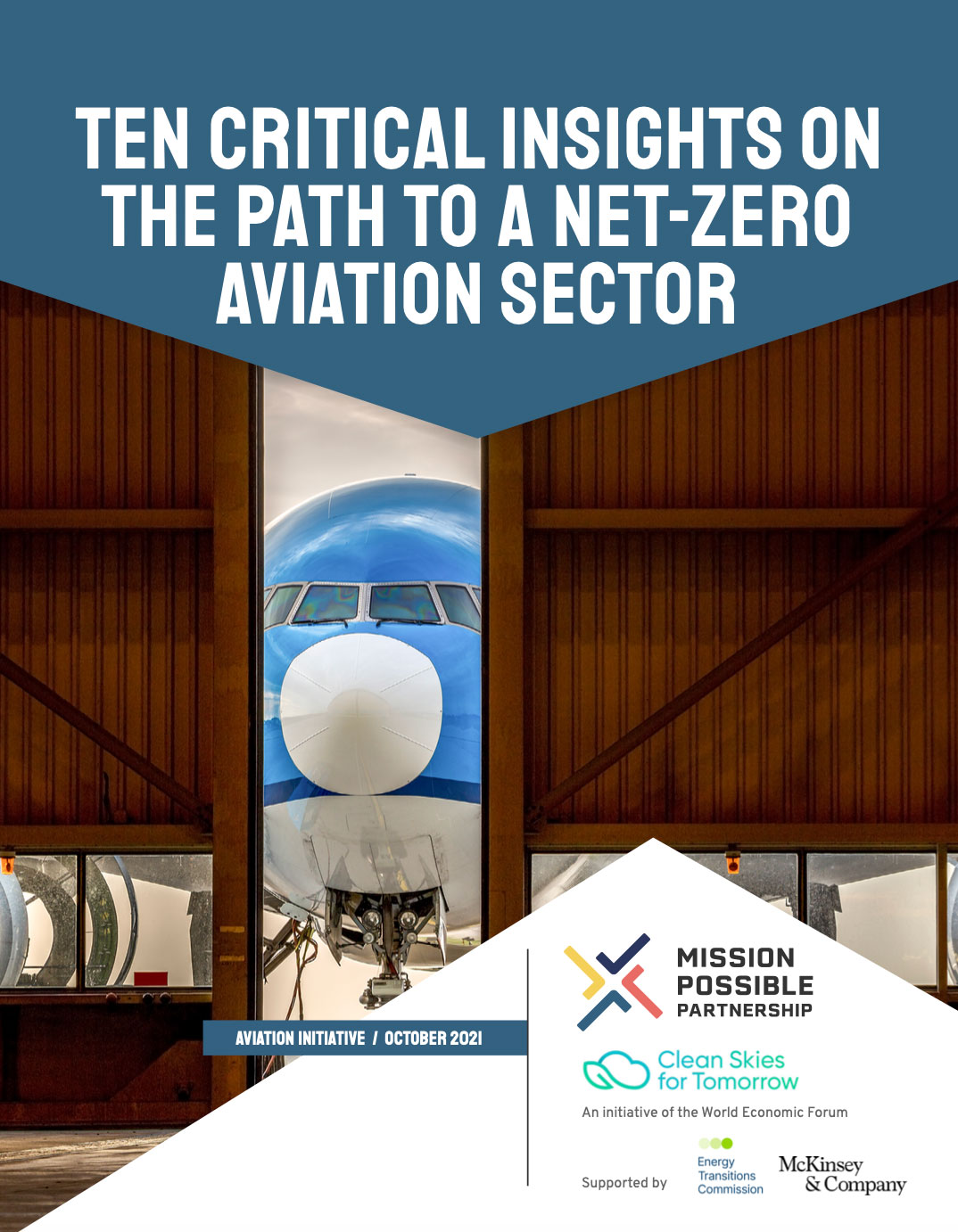 Ten Critical Insights On The Path To A Net-Zero Aviation Sector - Report Front Cover