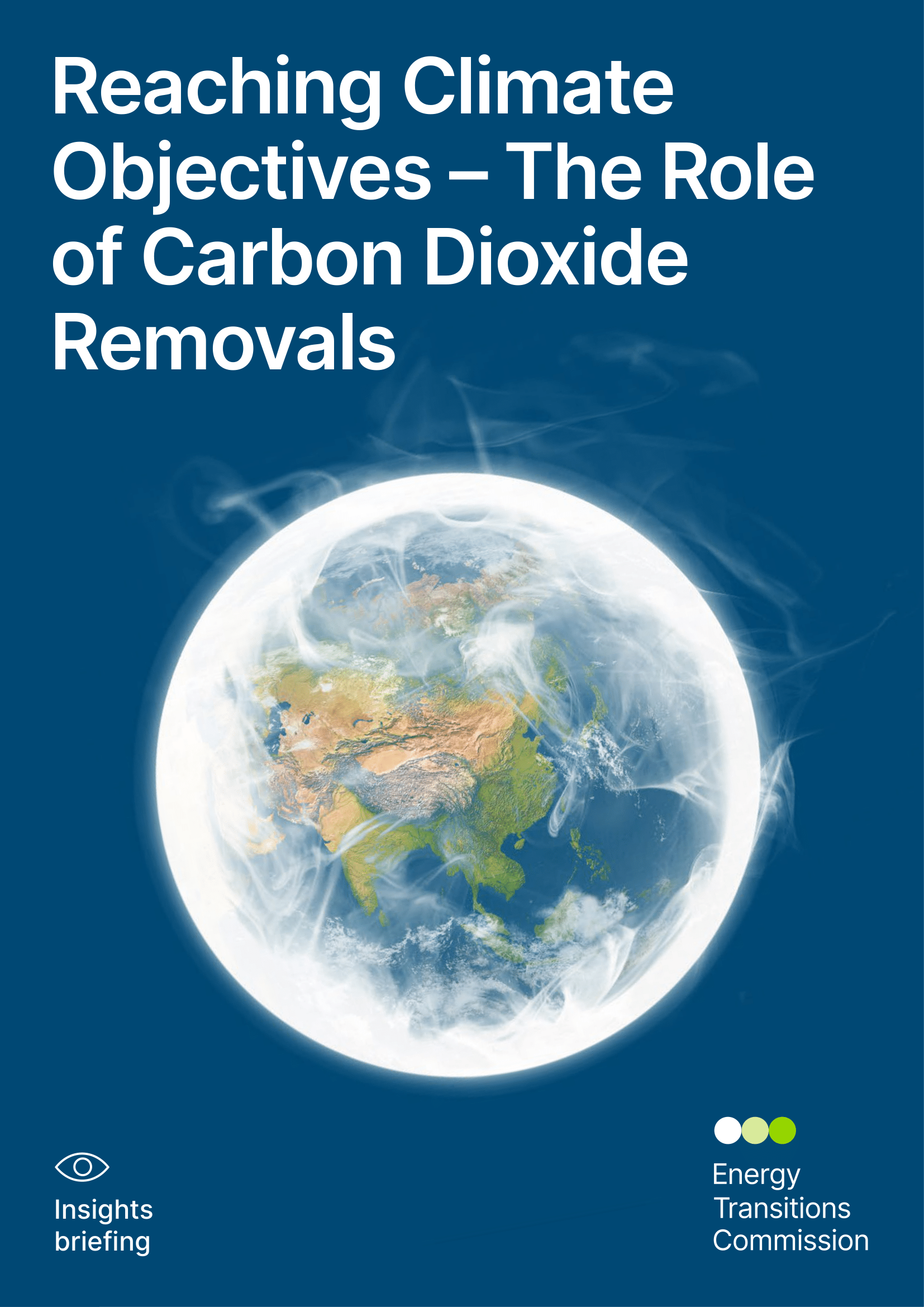 Reach Climate Objectives - The Role of Carbon Dioxide Removals - Report Front Cover