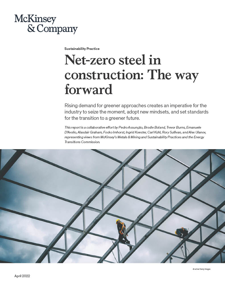 net-zero steel in construction report cover