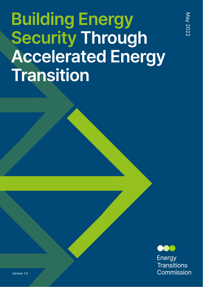 Building Energy Security Through Accelerated Energy Transition Front Cover