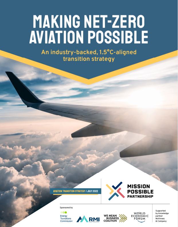 Making Net-Zero Aviation Possible: An Industry-Backed, 1.5C-Aligned Transition Strategy Report Cover
